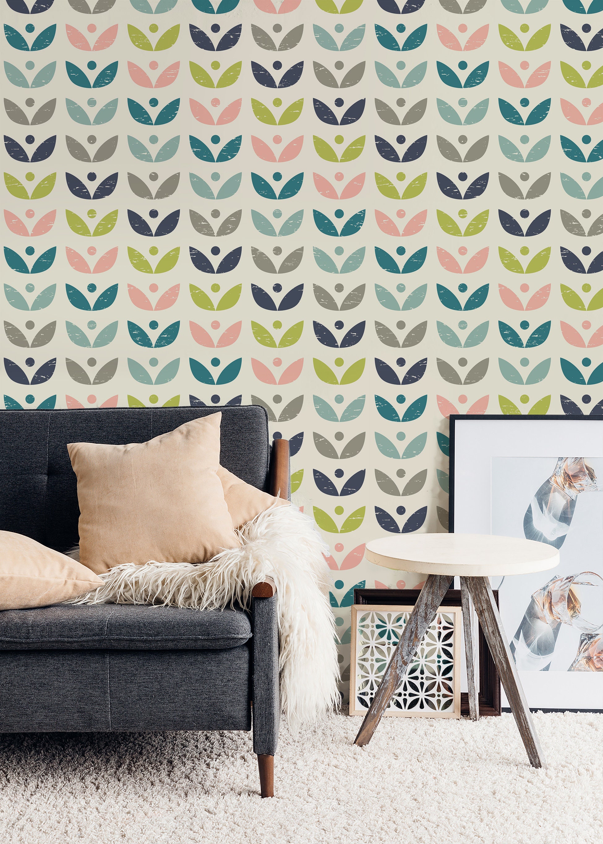 Peel and Stick Abstract Wallpaper Beautiful Beige Wallpaper - Etsy