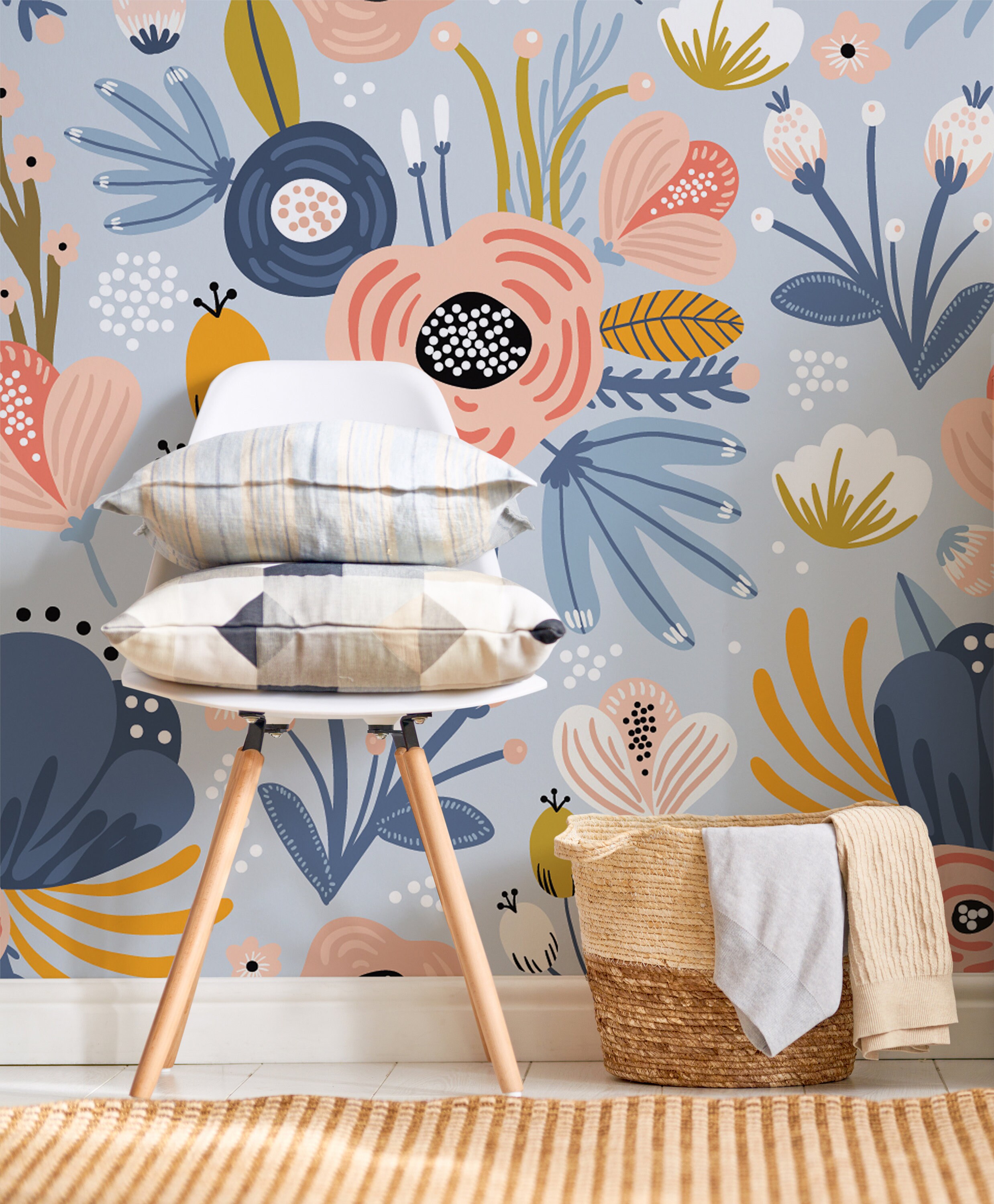 Peel & Stick Wallpaper Nursery Wallpaper For Kids Room Etsy