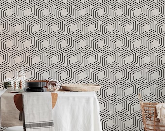 Modern Geometric Peel and Stick Wallpaper Abstract Removable Decor Kids Room