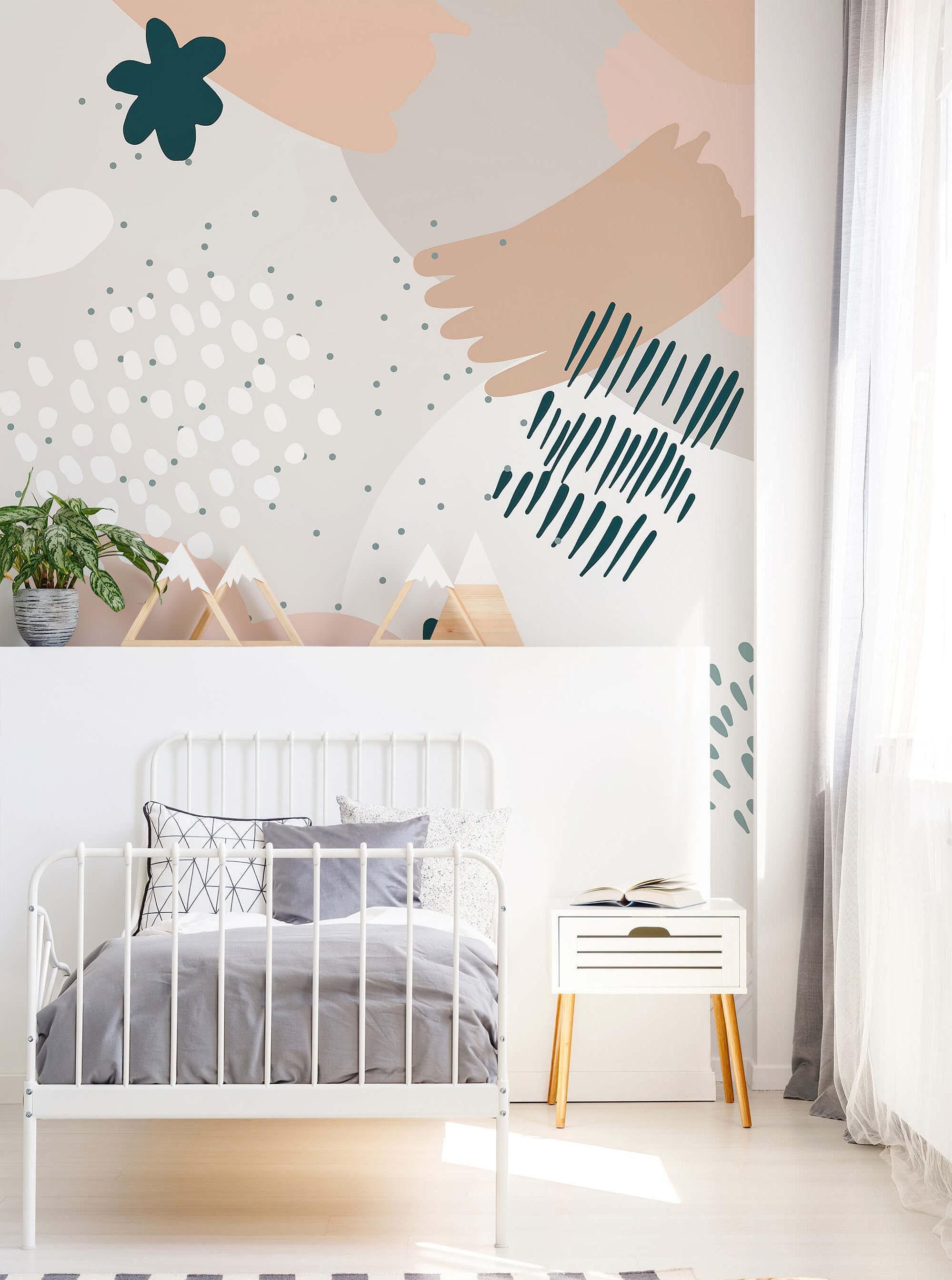 Kids Wallpaper Removable Peel and Stick Colorful Abstract Pastel Wall ...