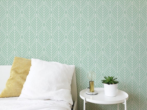 Pale Green Wallpaper  Etsy UK