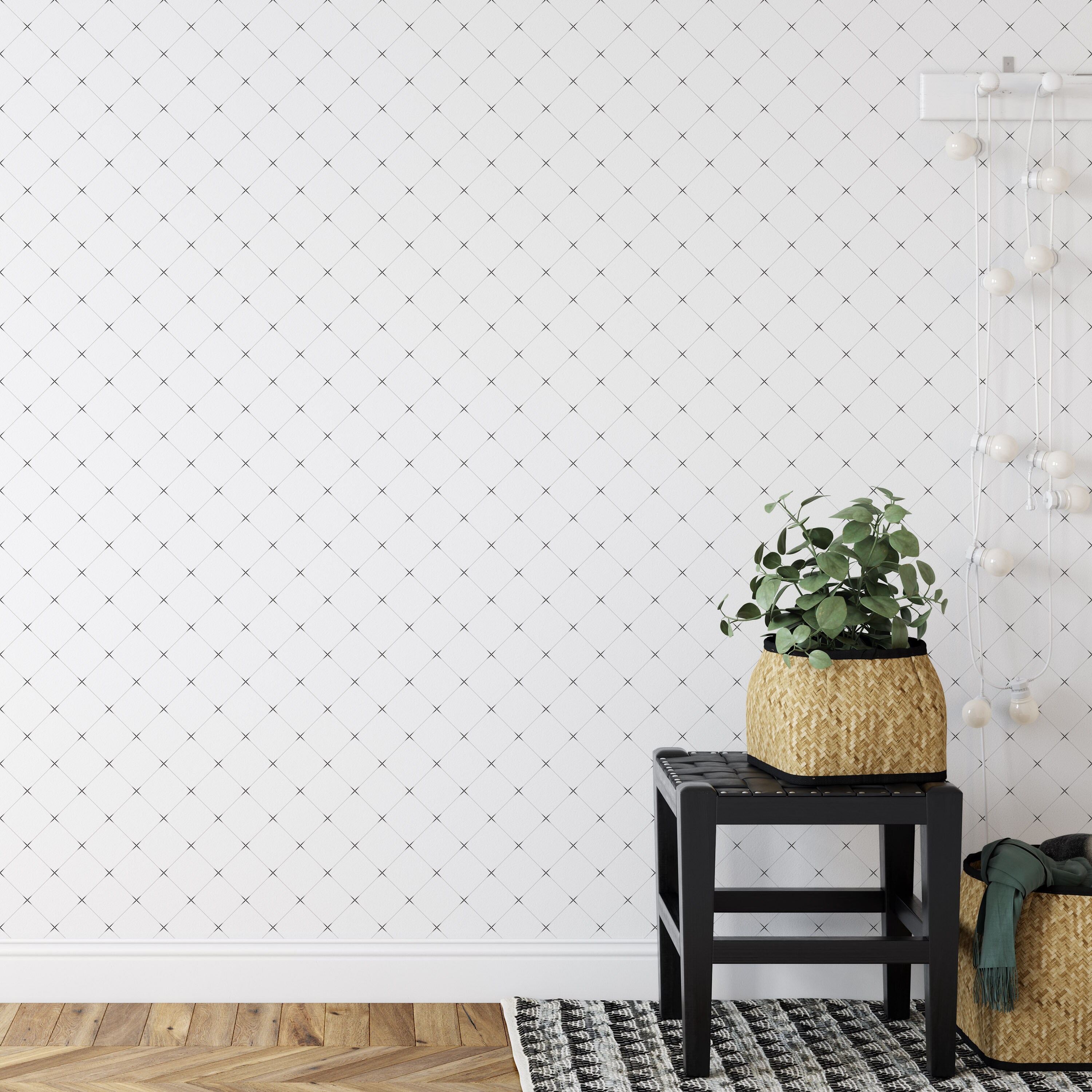 Peel and Stick Wallpaper Home Decor Black & White Geometric | Etsy