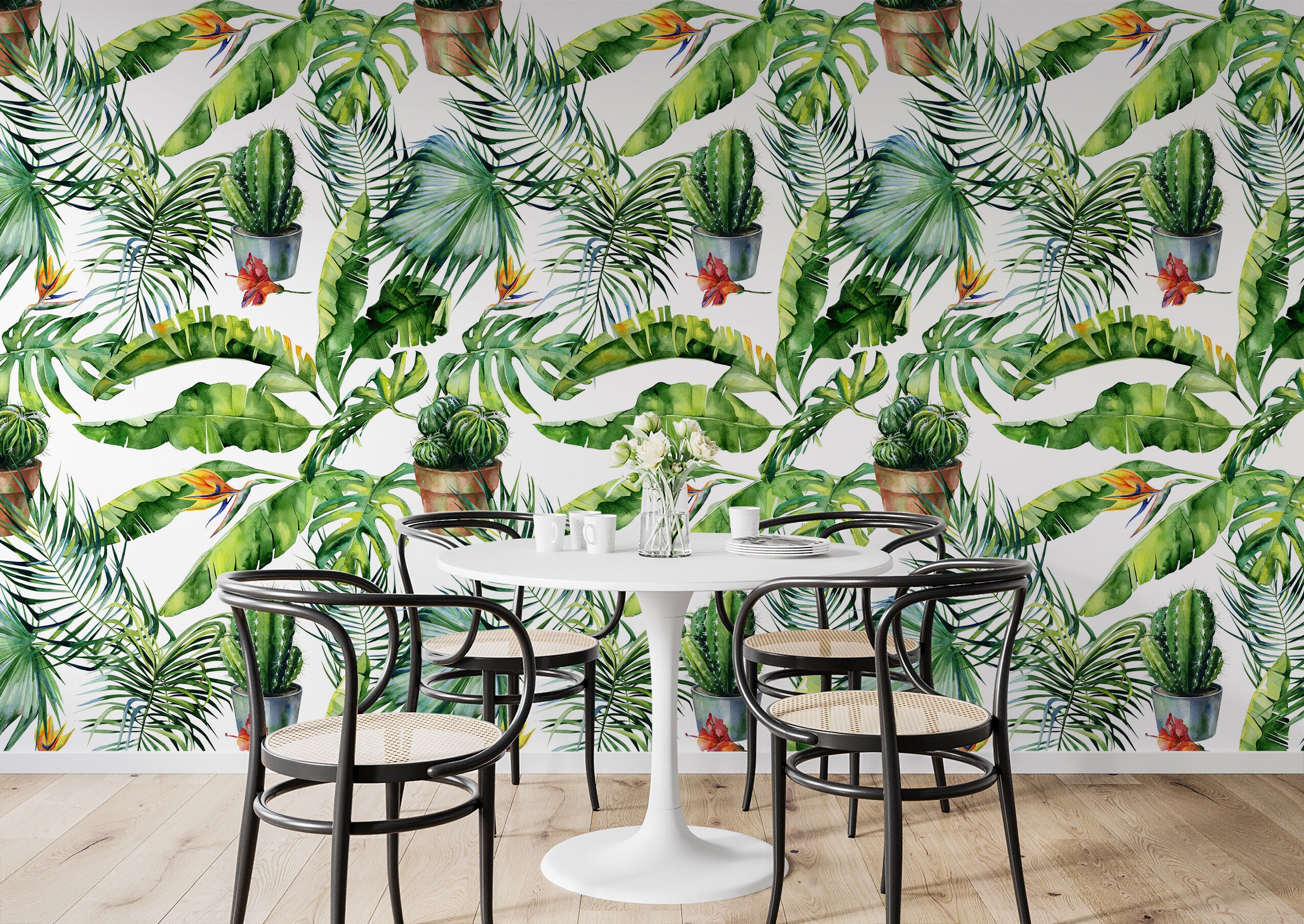 Peel and Stick Wallpaper Beautiful Vinyl Tropical Wallpaper Etsy