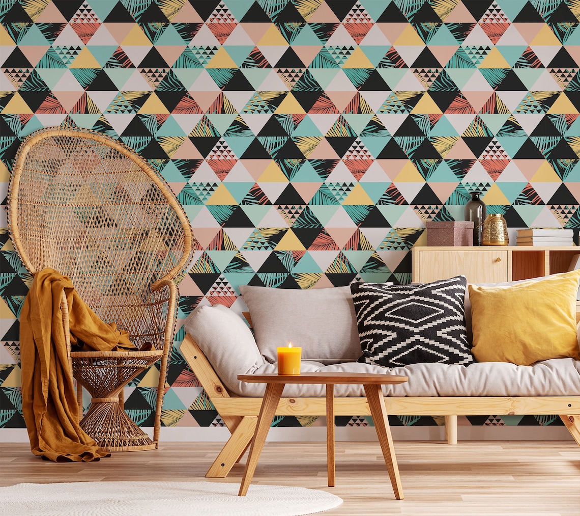 Peel and Stick Wallpaper Geometric Modern Removable Wallpaper | Etsy