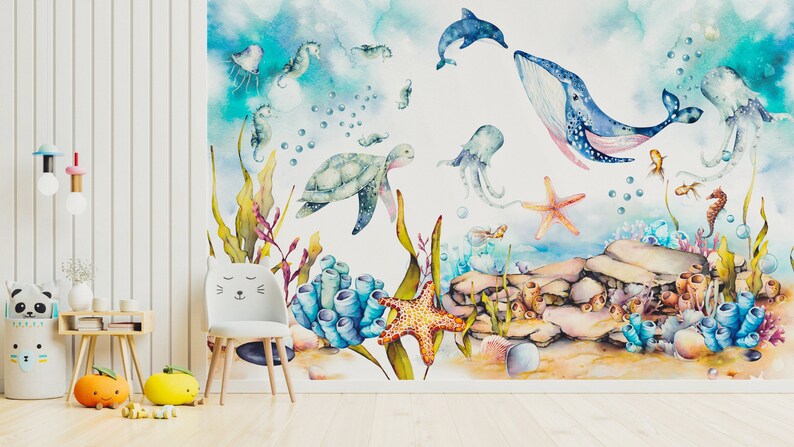Under the Sea Nursery Wallpaper Children’s Removable - Etsy Canada