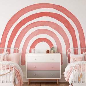 Removable Wallpaper Peel and Stick Wallpaper Wall Paper Wall Mural Nursery Wallpaper Boho Rainbow Boho Nursery Décor ArtDeco Wallpaper VK033