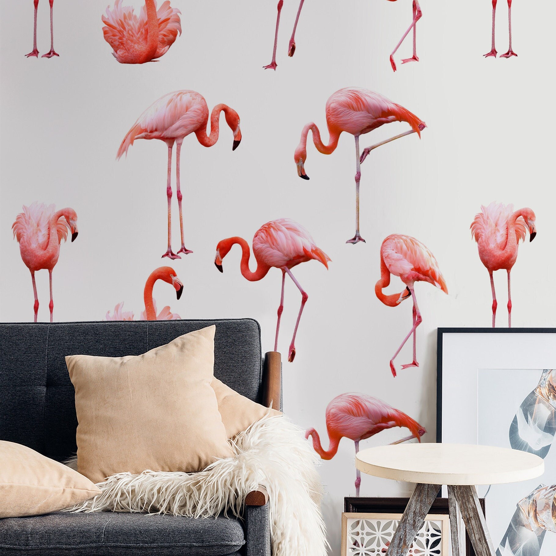Watercolor flamingo cuteness mobile wallpaper  tropical pink green  Flamingo  wallpaper Pink wallpaper backgrounds Bird wallpaper