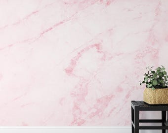 Soft Pink Blush Marble Wallpaper Removable Peel and Stick Wall Decor