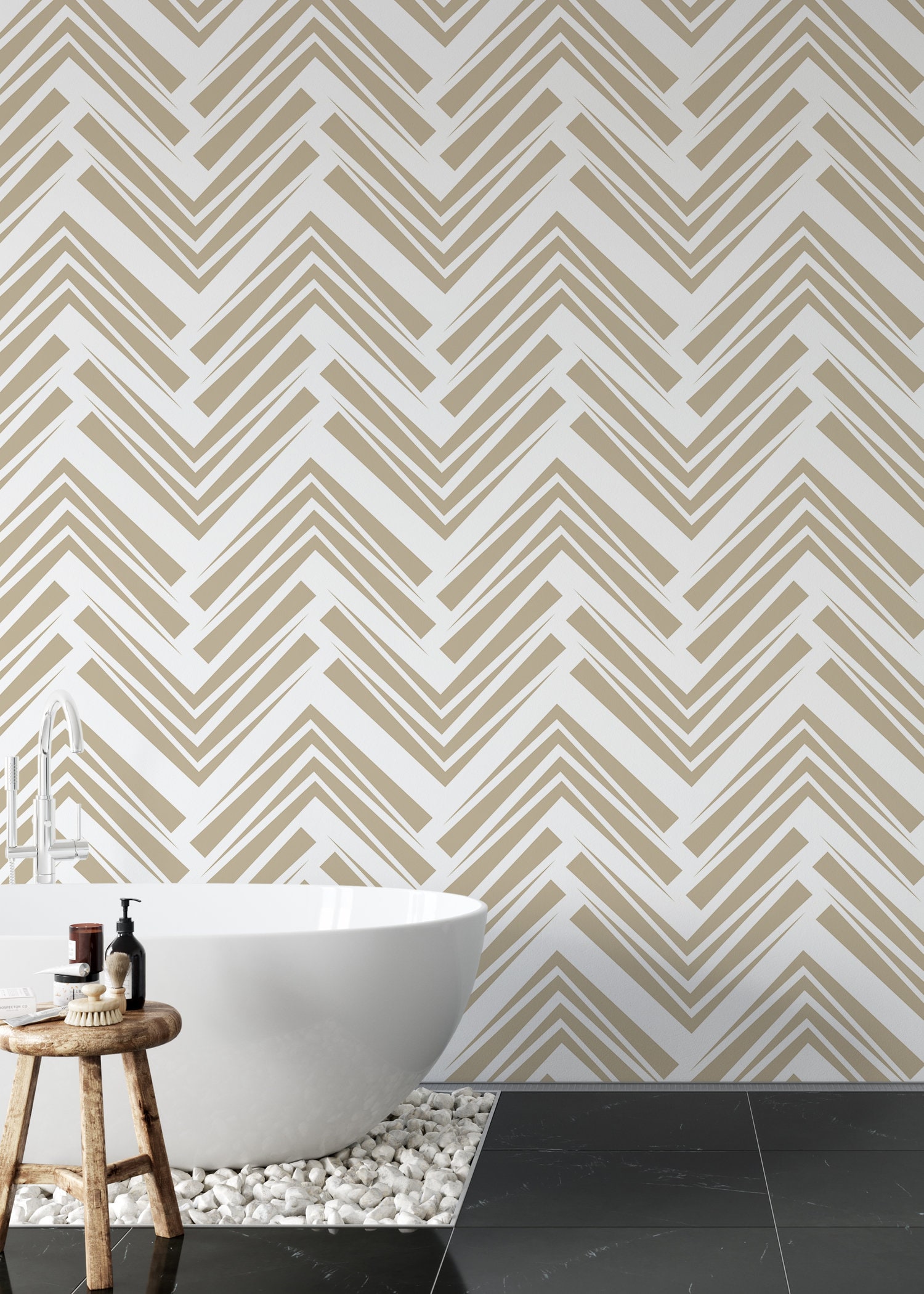 Peel and Stick Wallpaper Brown Wallpaper Geometric Custom | Etsy
