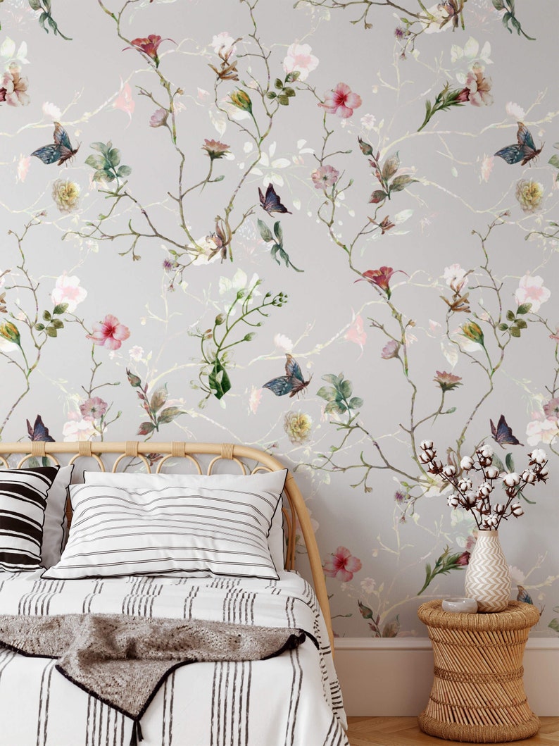 Vintage Floral Self Adhesive Wallpaper Kitchen Wall Decor Etsy UK