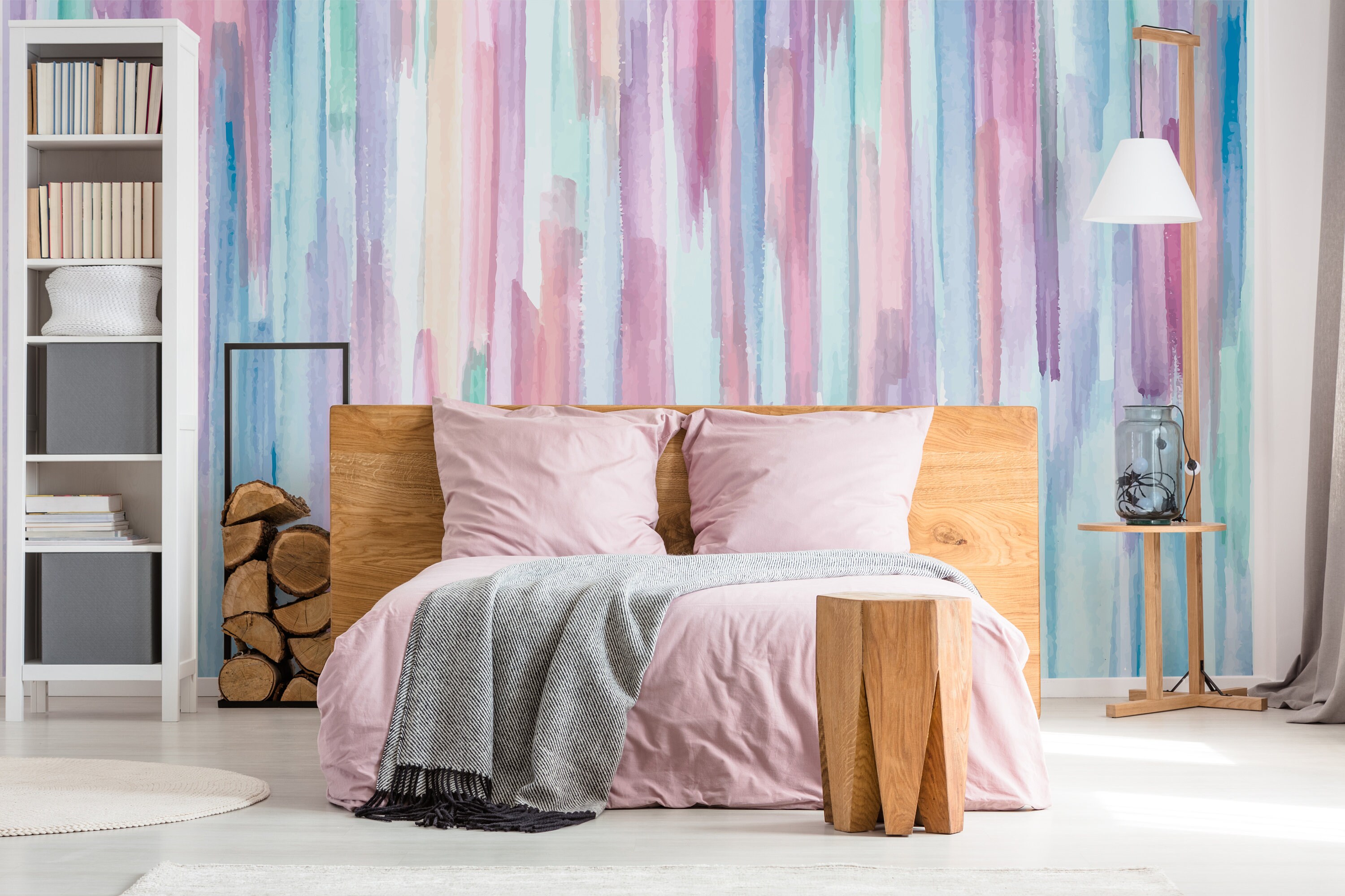 Peel and Stick Wallpaper Abstract Wallpaper for Girls Odour Etsy