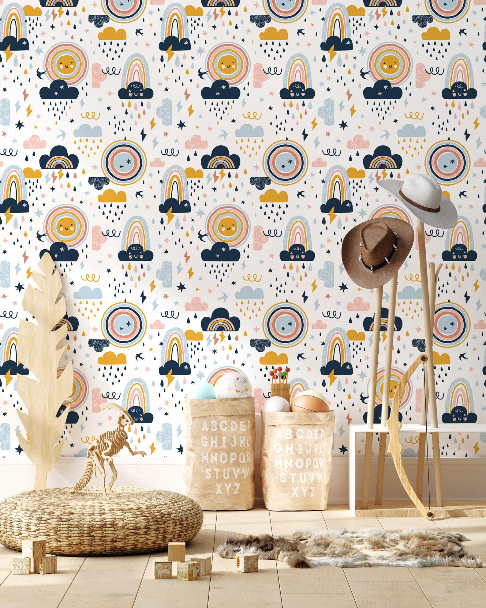 Peel & Stick Wallpaper Nursery Wallpaper For Kids Room | Etsy