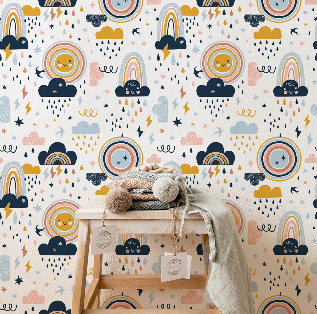 Peel & Stick Wallpaper Nursery Wallpaper For Kids Room Etsy