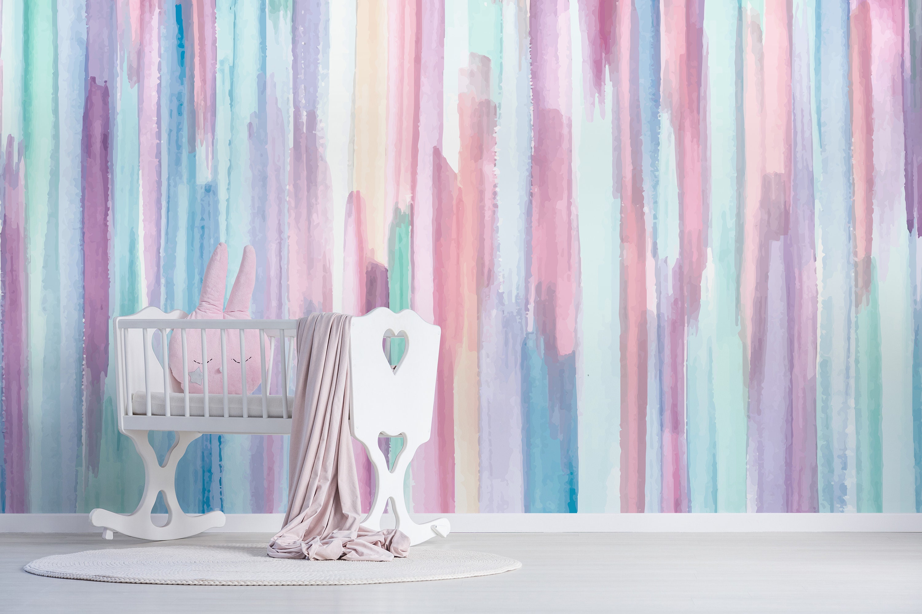 Peel and Stick Wallpaper Abstract Wallpaper for Girls Odour Etsy