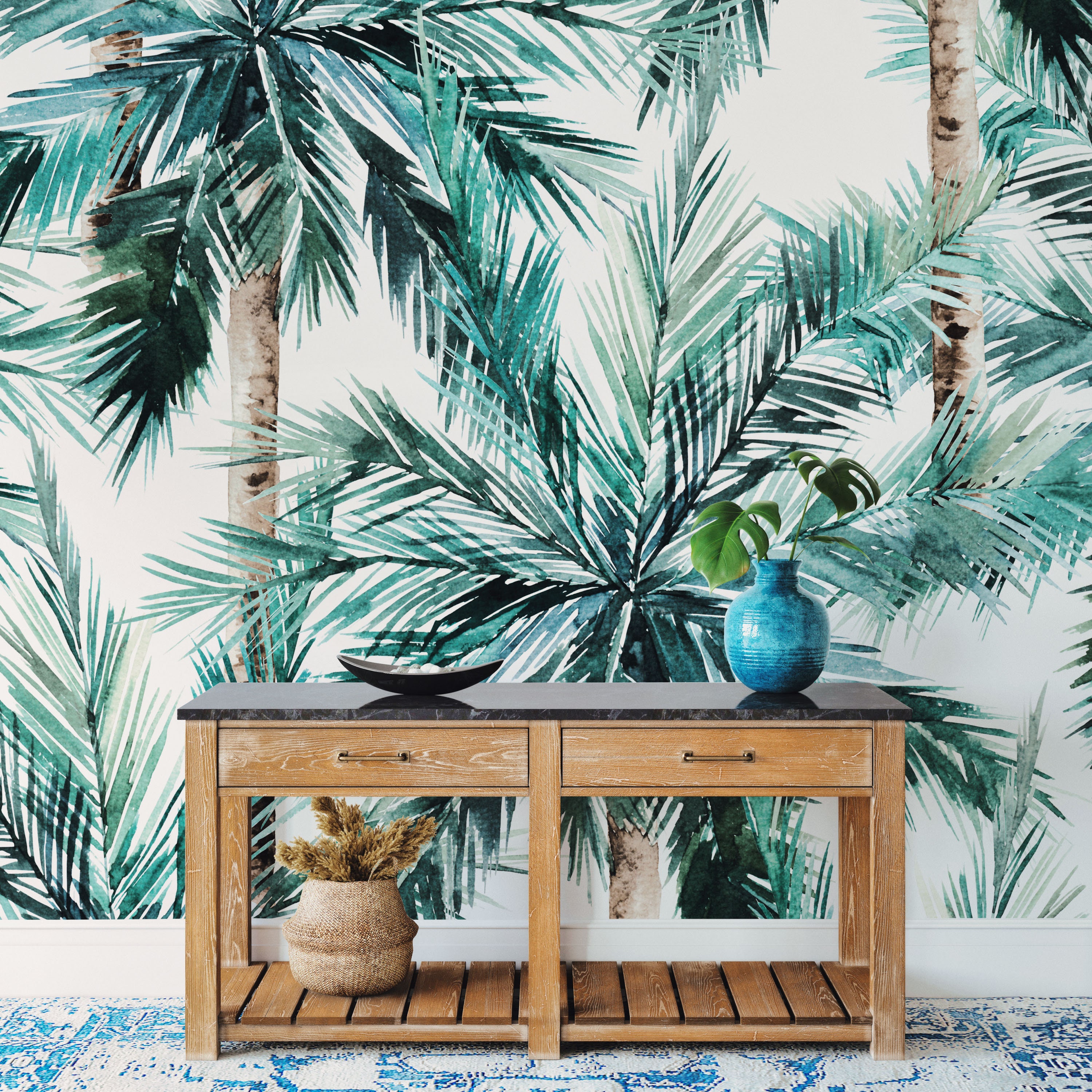 Buy Palm Leaf Wallpaper Online In India  Etsy India