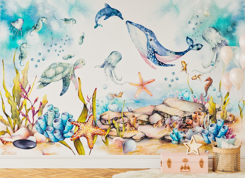 Under the Sea Nursery Wallpaper Children’s Removable - Etsy Canada