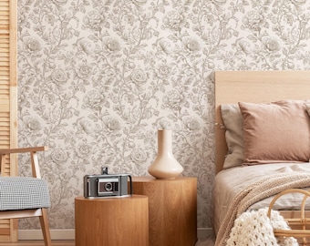 Floral Wallpaper Removable Peel and Stick Boho Pastel Wildflower Wallpaper For Girls & Kids Room