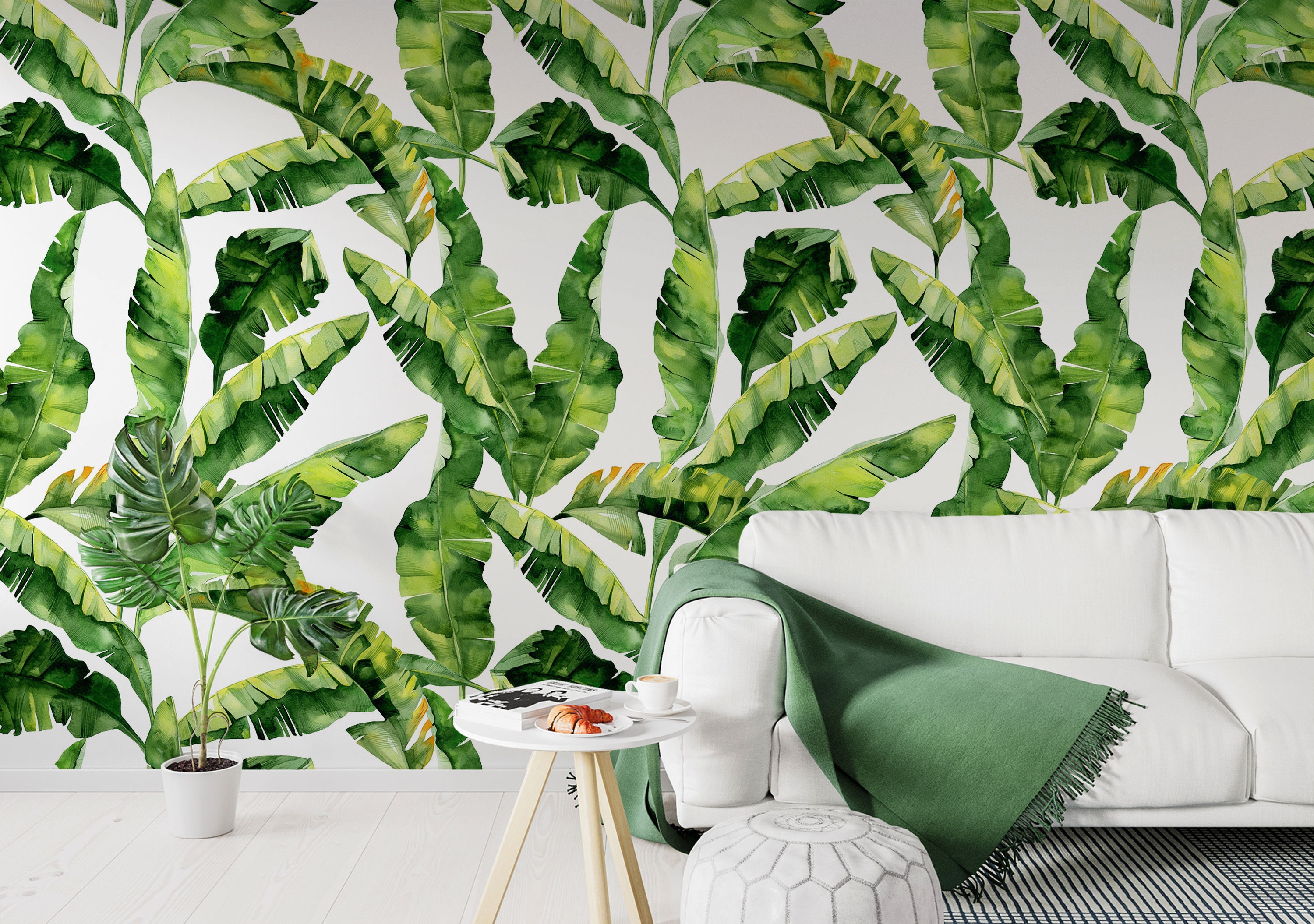 Peel and Stick Wallpaper Removable Tropical Wallpaper Custom Etsy