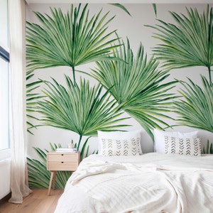Tropical Vibes Wallpaper for Walls, Prepasted and Traditional Wallpaper Cover, Office Wall Decor, Self Adhesive Wallpaper, Livingroom Decor