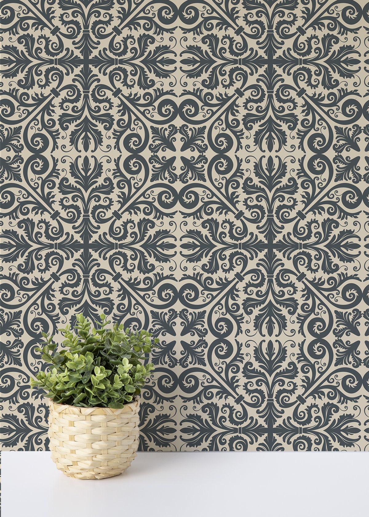 Peel and Stick Wallpaper Grey Luxury Wallpaper Removable Etsy