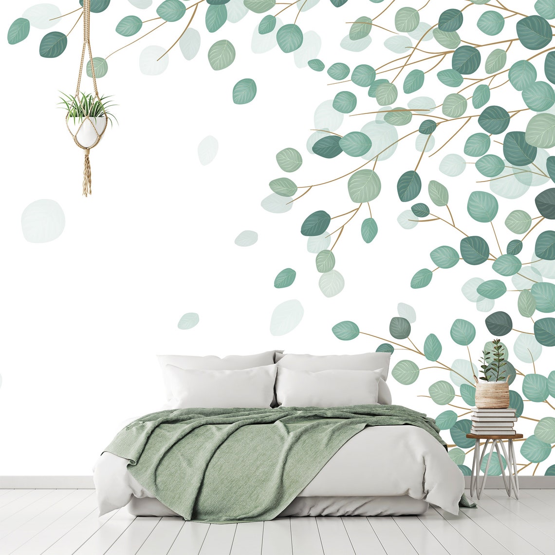 Leaf Wallpaper Peel and Stick Leaf Wallpaper Removable Leaf | Etsy