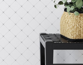 Geometric Cross Pattern Peel and Stick Wallpaper Removable Wall Mural
