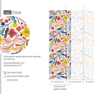 Scandinavian Folk Art Wallpaper Removable Wallpaper Peel and - Etsy