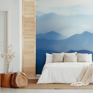 Mountain wall art, Removable Mountain wallpaper, Custom waterproof wallpaper, Landscape wallpaper, Wall mural, Panoramic wallpaper image 5