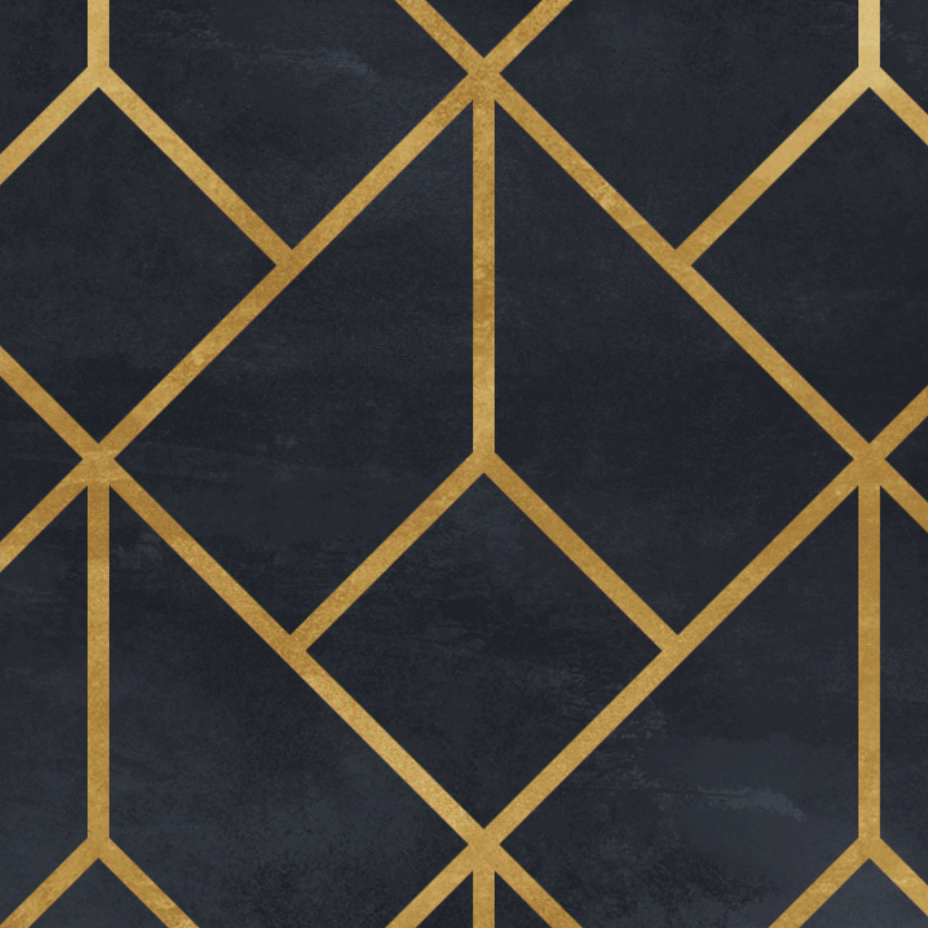 Peel and Stick Wallpaper Home Decor Black & Gold Geometric | Etsy