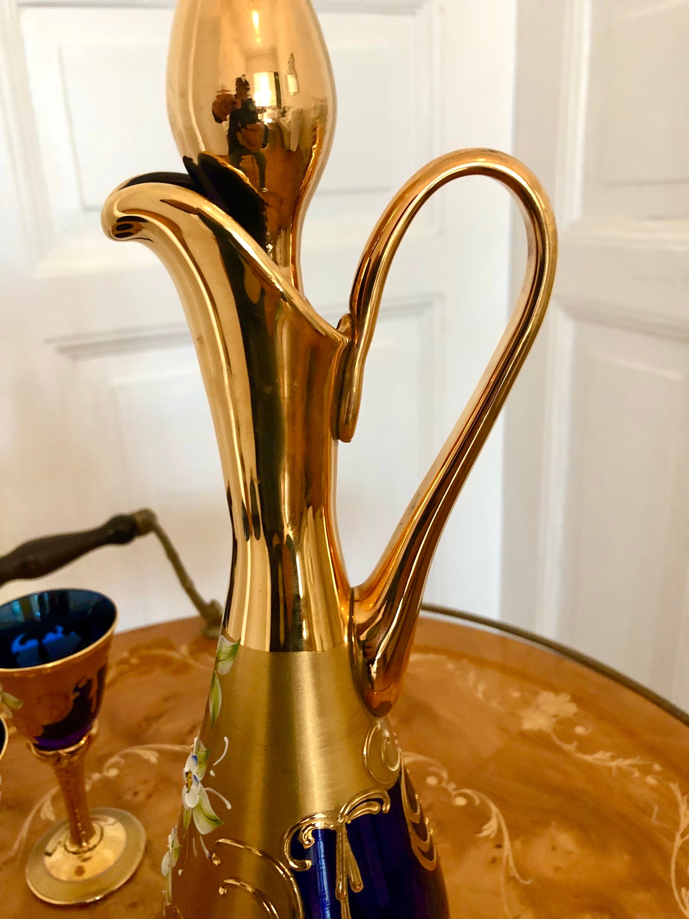 Seau à champagne Murano opaline noir