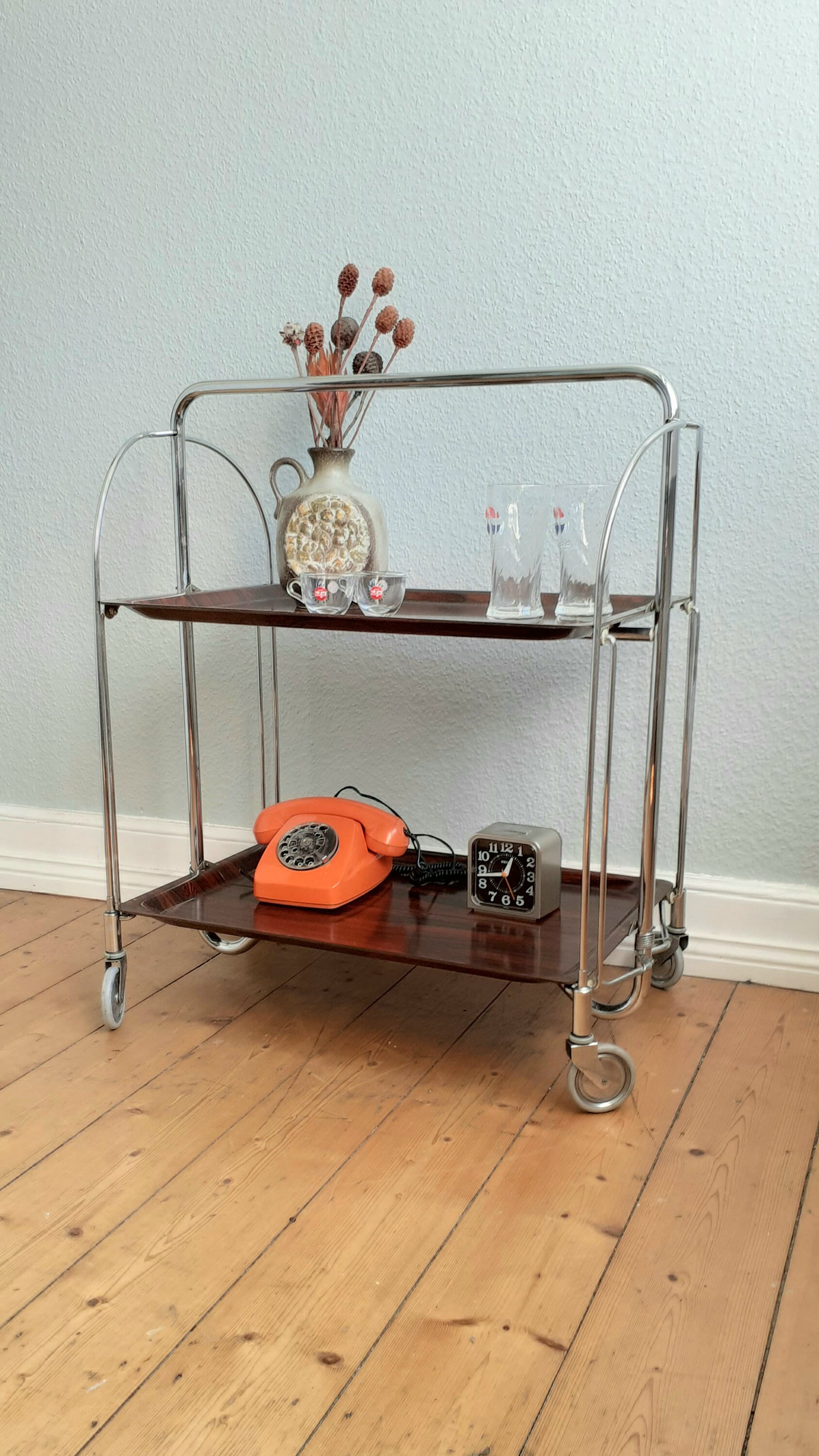 SERVIERWAGEN BARWAGEN Midcentury Roll Folding Car Side Table Etsy