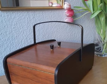 True vintage sewing box jewelry box softwood storage box to fall in love with!