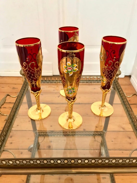 エナメル 金彩 ヴェネチアングラス MURANO 1950s ヴィンテージ エナメル 金彩 ヴェネチアングラス MURANO 1950s ヴィンテージ