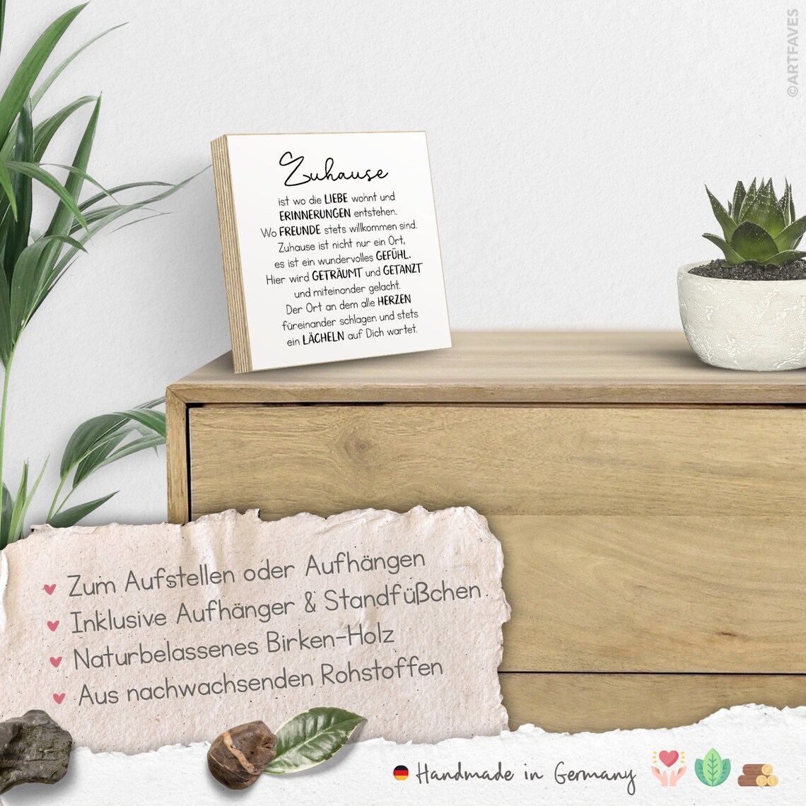 Holzbild mit Spruch / Weniger ist mehr Gilt nicht für / Etsy
