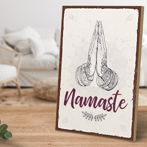 Holzschild mit Spruch - Namasté - von ARTFAVES®