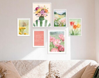 Poster Set - Colorful Spring, multi-panel picture wall, spring wall art, living room decor pictures, by ARTFAVES®