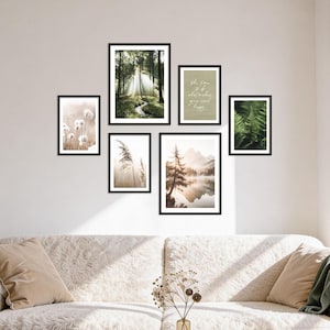 Poster Set - Simplicity Nature, mehrteilige Bilderwand, Wandbilder Wald, Wohnzimmer Deko Bilder, von ARTFAVES®