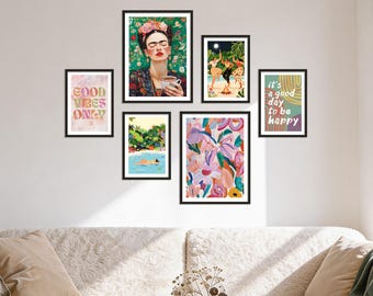 Poster Set - Mixed Arts, Multi-Panel Gallery Wall, Abstract Art Wall Art, Living Room Decor Pictures, by ARTFAVES®