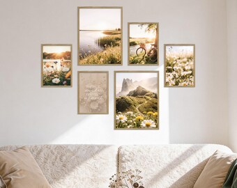 Poster Set - Summer Breeze, multi-panel picture wall, summer wall art, living room decor pictures, by ARTFAVES®