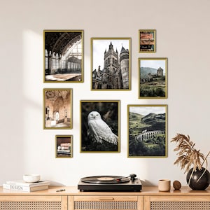 Set di poster Potterhead | Parete con pannelli multipli | Quadri a tema Potter | Soggiorno | ARTFAVES