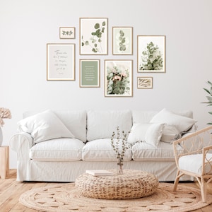 Poster Set Eucalyptus / 8 Premium Wandbilder für Wohnzimmer, Schlafzimmer / Pflanzen, grün, Natur, Boho / Rahmen optional / ARTFAVES® Bild 2