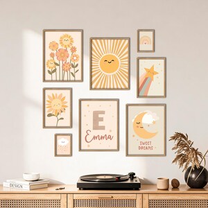 Happy Kids Nature Poster Set | Multi-Piece Picture Wall | Children's Room Wall Art