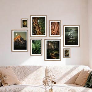Ensemble d'affiches - Forêt sauvage, tableau mural multi-panneaux, art mural forêt, décoration de salon, par ARTFAVES®
