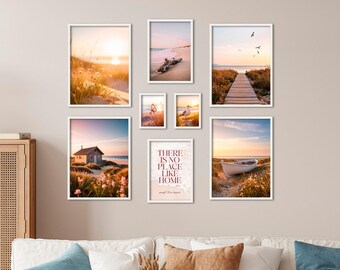 Poster Set - Vintage Sea Summer, multi-panel picture wall, summer wall art, living room decor pictures, by ARTFAVES®