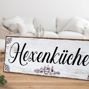 Holzschild mit Spruch - Hexenküche - von ARTFAVES®