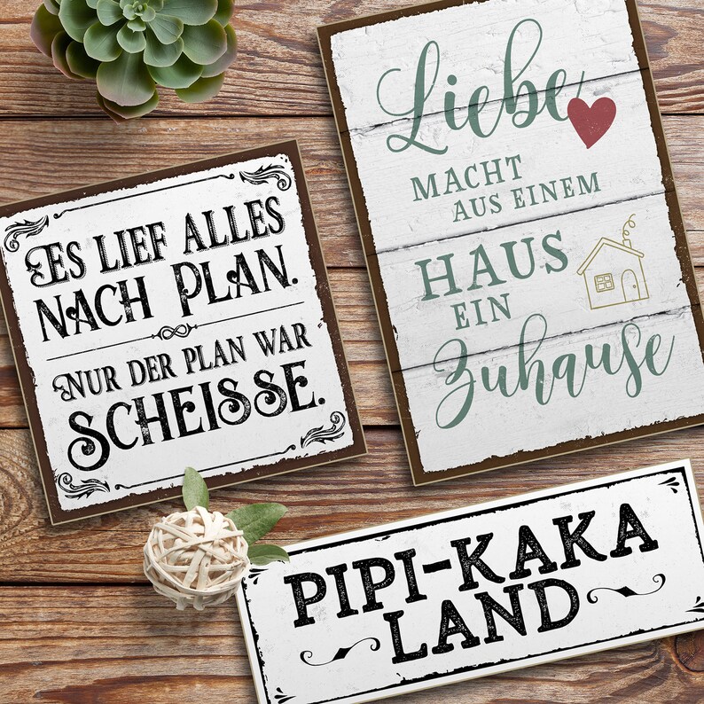 Holzschild mit Spruch Eine Familie ist wie ein Baum Etsy.de