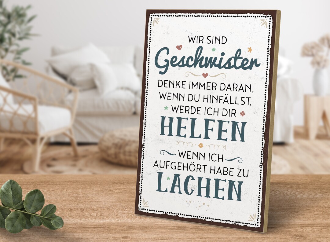 Wir Sind Geschwister Denke Immer Daran Wenn Du Hinfällst