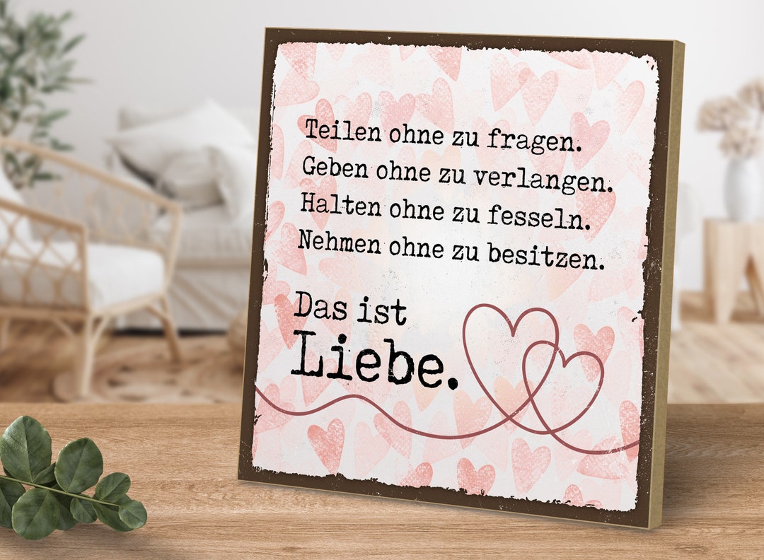 Holzschild mit Spruch Teilen ohne zu Fragen von ARTFAVES® Etsy.de