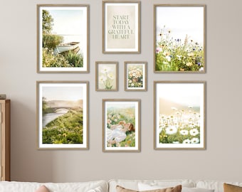 Poster Set - Summer Morning, multi-panel picture wall, summer wall art, living room decor pictures, by ARTFAVES®