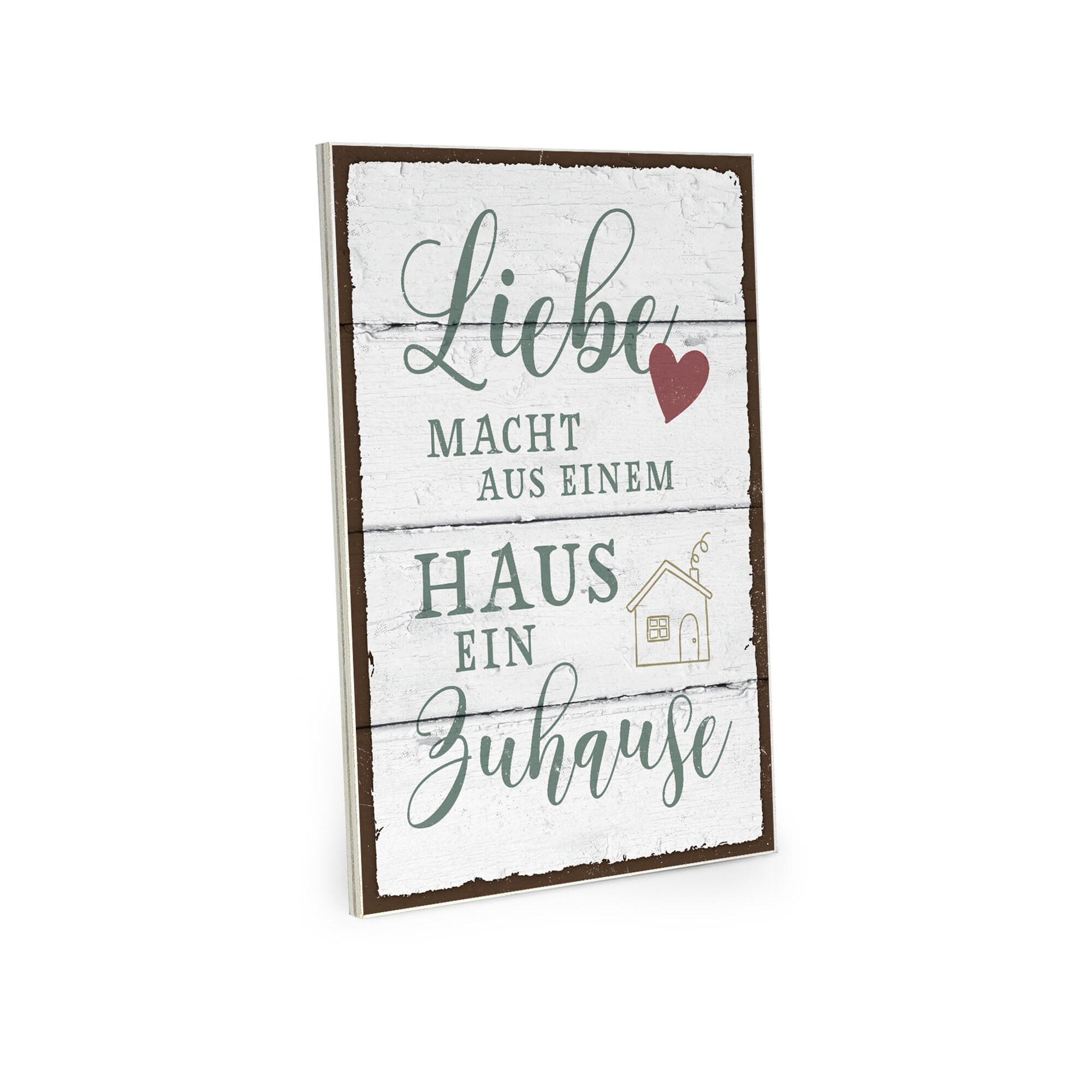 Holzschild mit Spruch Liebe macht aus einem Haus ein Zuhause Etsy